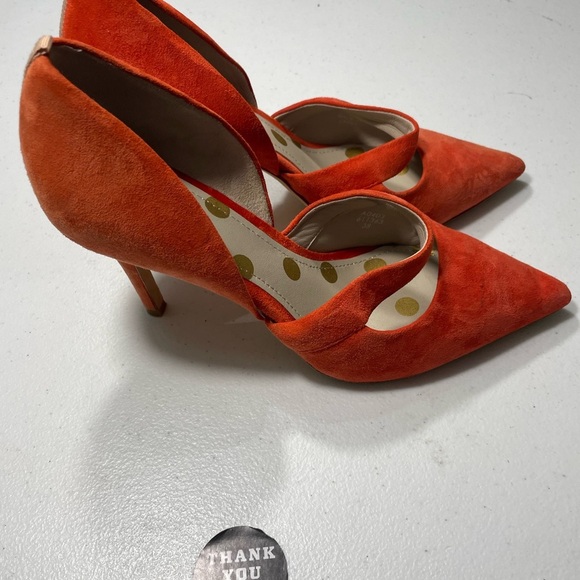 Womens Boden Vibrant Red Heels Size (38) 7 SB-AG - Picture 3 of 9